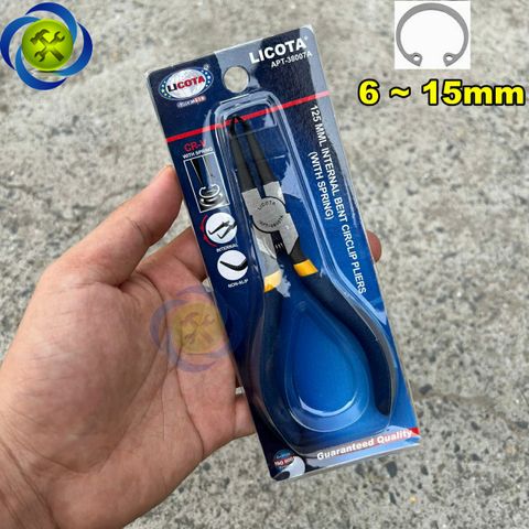 Kìm mở phe trong mũi cong 125mm Licota APT-38007A (đường kính phe mở 6-15mm)