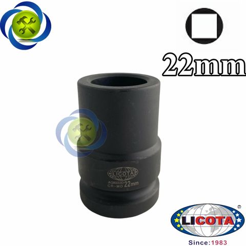 Tuýp vuông 22mm Licota AQ8022D loại 1 inch 4 cạnh đen dài 80mm