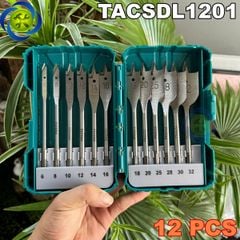 Bộ 12 mũi khoan gỗ đầu dẹp TOTAL TACSDL1201 (6-30mm)