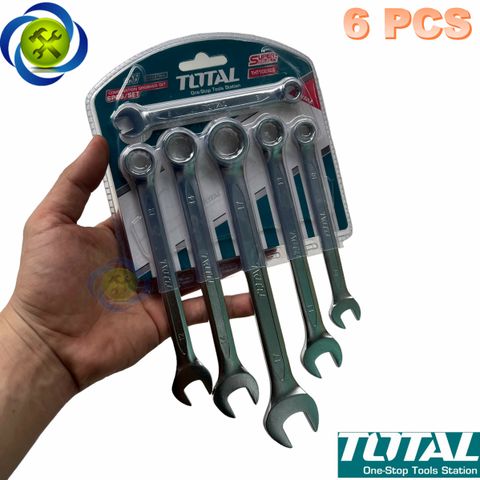 Bộ cờ lê vòng miệng Total THT102266 loại 6 chi tiết (8-17mm)
