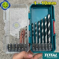 Bộ 12 mũi khoan kim loai đuôi lục giác Total TACSDL11206 (1mm-10mm)