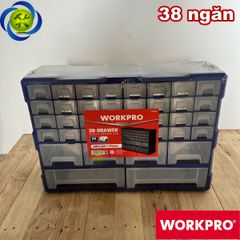 Tủ nhựa đựng linh kiện 38 ngăn Workpro WP283009 kích thước 520x160x375mm