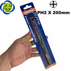 Bộ 2 mũi vít PH2 x 200mm Wadfow WSV5K65 chuôi lục giác