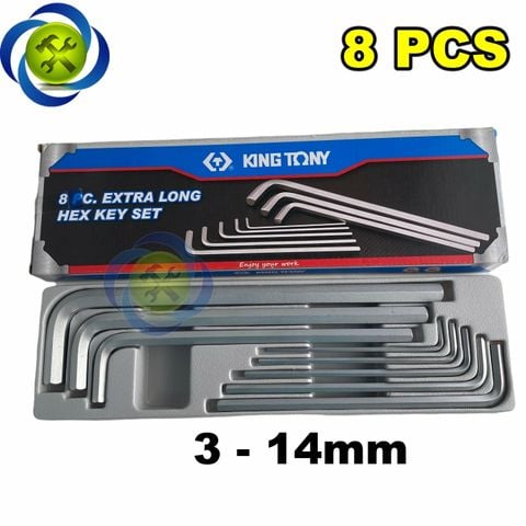 Bộ lục giác Kingtony 20208MR01 có 8 cây từ 3-14mm