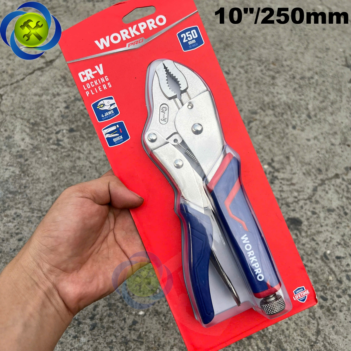 Kìm bấm chết Workpro WP231074 kích thước 10inch (250mm) cán bọc nhựa