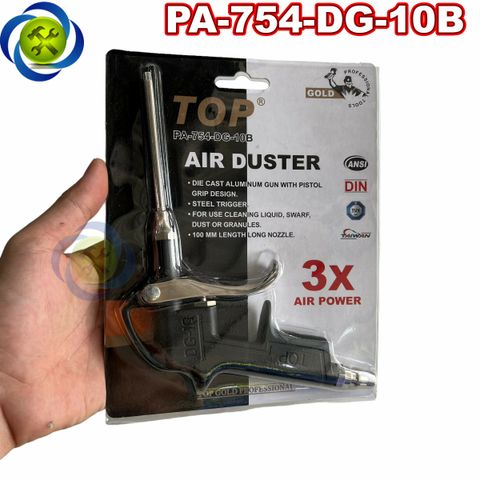 Dụng cụ xịt hơi TOP PA-754-DG-10B thân nhôm xi đen vòi dài 100mm