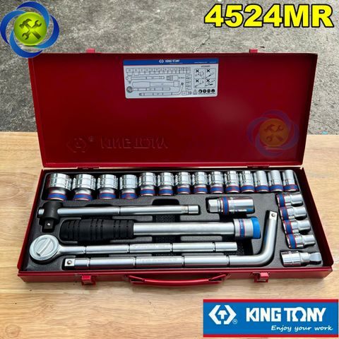 Bộ tuýp 1/2 inch có 24 chi tiết (10-32mm) Kingtony 4524MR
