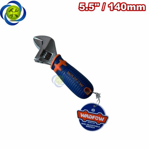 Mỏ lết mini 140mm (5.5 inch) Wadfow WAW3106 tay cầm bọc nhựa