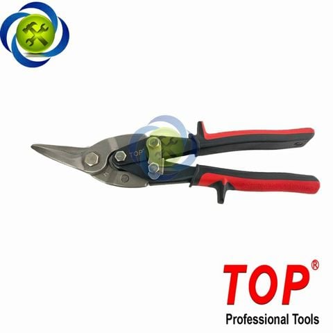 Kéo cắt tôn mũi cong trái TOP VNH-001L cán đỏ 10