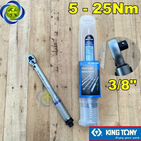 Cần siết lực 3/8 Kingtony 34323-1A lực siết 5-25Nm dài 280mm