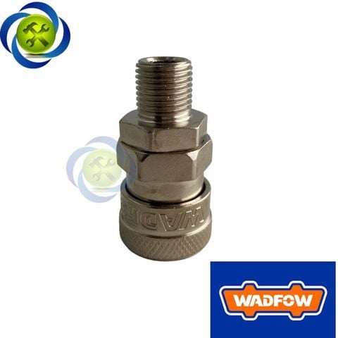 Đầu nối hơi ren ngoài 13mm WADFOW WQP0953 (đầu cái) loại 1/4 PT