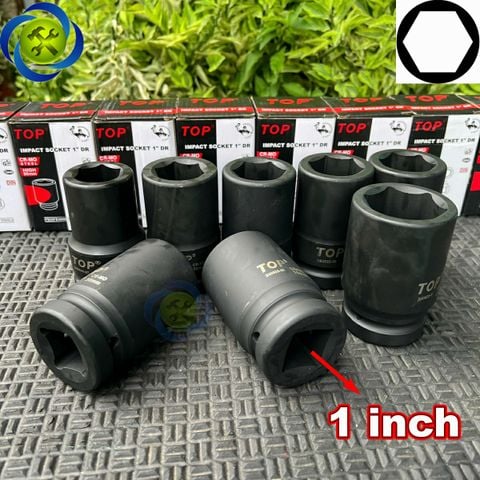 Tuýp 1 inch TOP 240625 màu đen 6 cạnh dài 90mm thép CR-MO size lẻ từ 27-41mm
