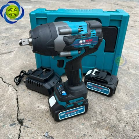 Máy siết bulong đầu 1/2 HITMAN VND-9016 lực siết 700Nm, không chổi than (bộ hộp nhựa)