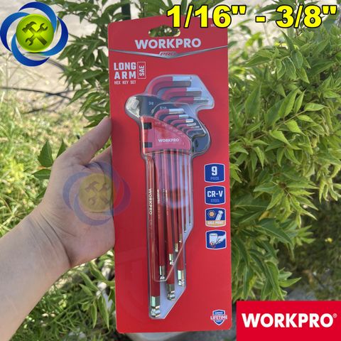 Bộ lục giác hệ inch 9 chi tiết Workpro WP222013 (1/16