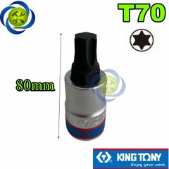 Đầu tuýp sao T70 3/4 Kingtony 602370 dài 80mm trắng đen