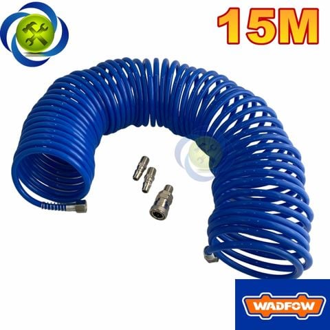Dây hơi xoắn 15m WADFOW WQG1915 kèm đầu nối nhanh