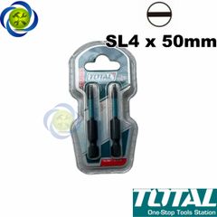 Bộ 2 mũi vít dẹp 4mm Total TACIM71SL450 dài 50mm