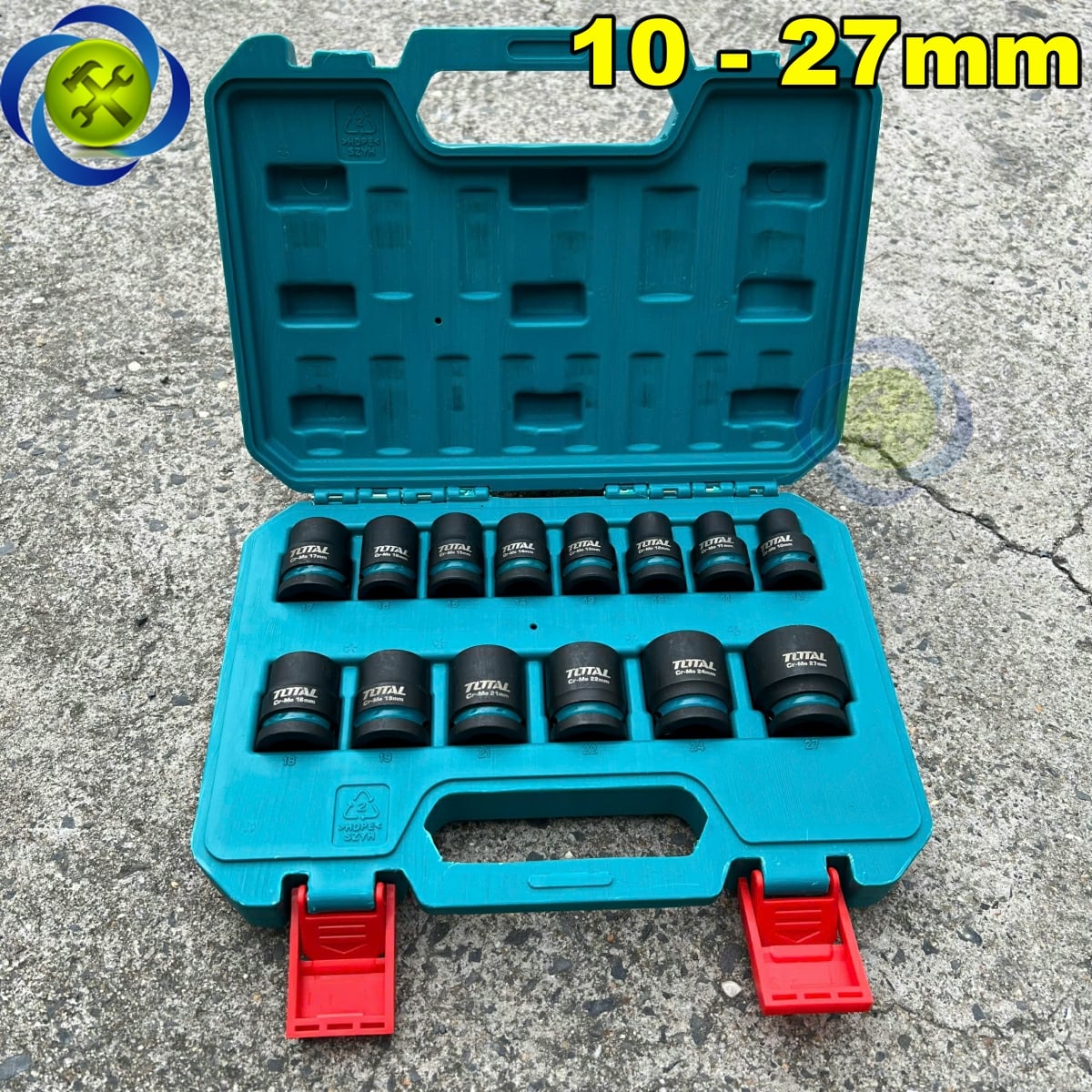 Bộ tuýp đen ngắn Total THISTD12141 loại 1/2 inch có 14 chi tiết (10 - 27mm)