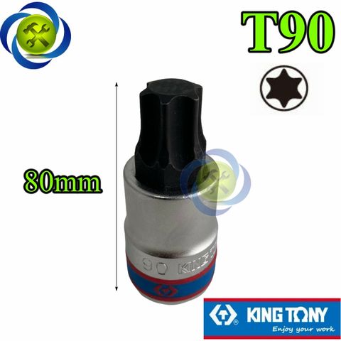 Đầu tuýp sao T90 3/4 Kingtony 602390 dài 80mm trắng đen