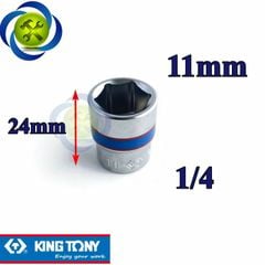 (ĐỦ SIZE) Tuýp 1/4 KINGTONY 2335 loại ngắn 6 cạnh màu trắng