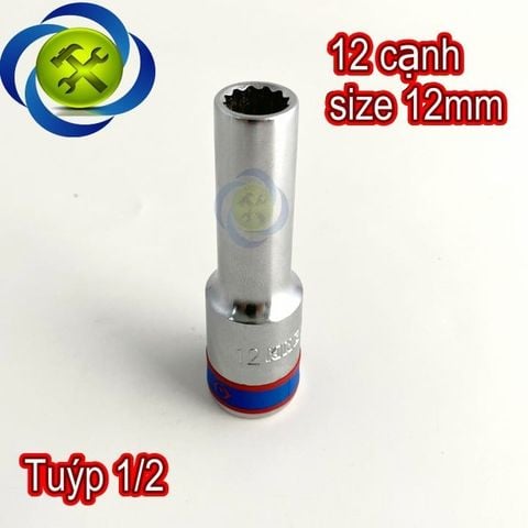 (ĐỦ SIZE) Tuýp 1/2 KINGTONY 4230 loại 12 cạnh màu trắng dài 77mm