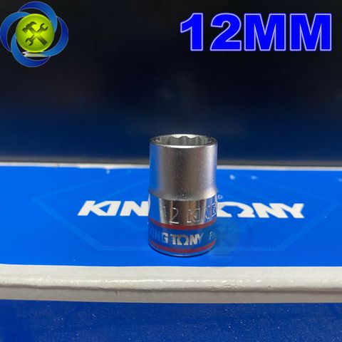 Tuýp trắng ngắn 12 cạnh Kingtony 3330xx chuôi 3/8 (size lẻ từ 6-24mm)