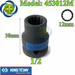 (ĐỦ SIZE) Tuýp 1/2 KINGTONY 4530 loại ngắn 12 cạnh màu đen