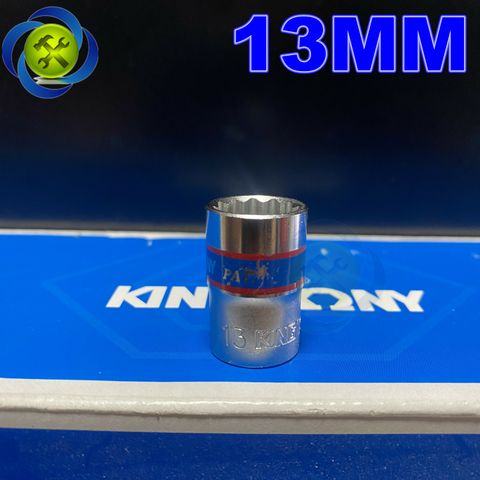 Tuýp trắng ngắn 12 cạnh Kingtony 3330xx chuôi 3/8 (size lẻ từ 6-24mm)