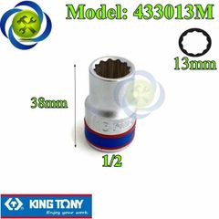 (ĐỦ SIZE) Tuýp 1/2 KINGTONY 4330 loại ngắn 12 cạnh màu trắng