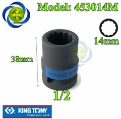 (ĐỦ SIZE) Tuýp 1/2 KINGTONY 4530 loại ngắn 12 cạnh màu đen