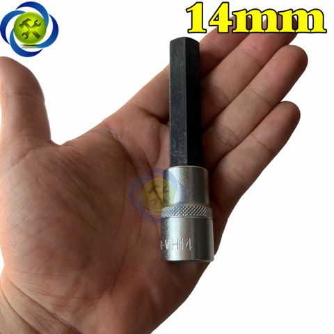 Đầu tuýp 1/2 ra đầu lục giác dài 100mm WADFOW WSC52XX các size (4-17mm)