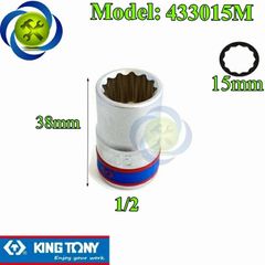 (ĐỦ SIZE) Tuýp 1/2 KINGTONY 4330 loại ngắn 12 cạnh màu trắng