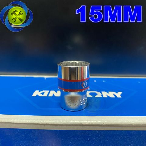 Tuýp trắng ngắn 12 cạnh Kingtony 3330xx chuôi 3/8 (size lẻ từ 6-24mm)