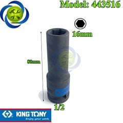 (ĐỦ SIZE) Tuýp 1/2 KINGTONY 4435 loại dài 6 cạnh màu đen