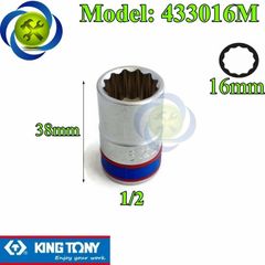 (ĐỦ SIZE) Tuýp 1/2 KINGTONY 4330 loại ngắn 12 cạnh màu trắng