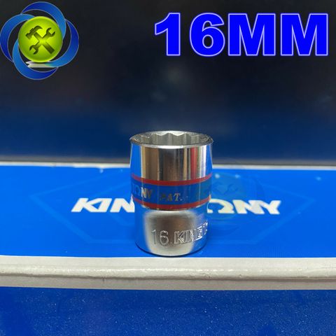 Tuýp trắng ngắn 12 cạnh Kingtony 3330xx chuôi 3/8 (size lẻ từ 6-24mm)
