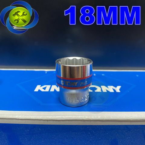 Tuýp trắng ngắn 12 cạnh Kingtony 3330xx chuôi 3/8 (size lẻ từ 6-24mm)