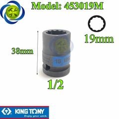 (ĐỦ SIZE) Tuýp 1/2 KINGTONY 4530 loại ngắn 12 cạnh màu đen