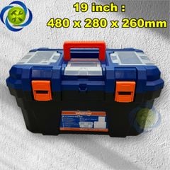 Thùng đựng đồ nghề nhựa WADFOW khóa nhựa có 3 kích thước (13-16-19 inch)