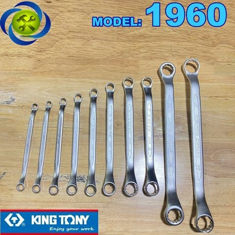 (SIZE LẺ) Cờ lê hai đầu tròng Kingtony 1960xx, Thép CR-V, Cờ lê Tròng