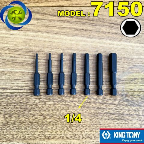 (ĐỦ SIZE) Mũi lục giác Kingtony 7150 kích thước dài 50mm
