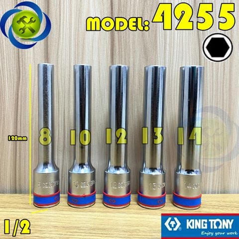 (ĐỦ SIZE) Tuýp dài 120mm loại 1/2 Kingtony 4255 loại 6 cạnh
