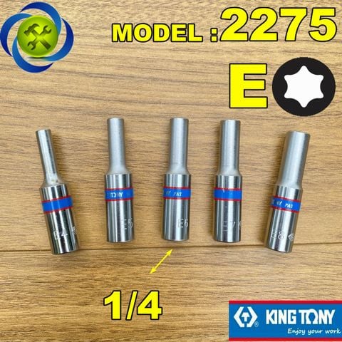 (ĐỦ SIZE) Tuýp sao E Kingtony 2275 loại 1/4 dài 50mm