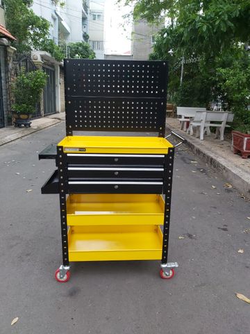 Xe đẩy dụng cụ 3 khay + 3 ngăn kéo có tấm treo STRONGER TOOL