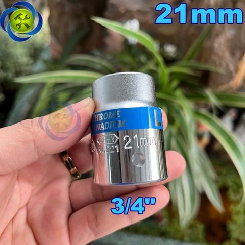 Tuýp 21mm loại 3/4 ngắn màu trắng 6 cạnh Licota N6021