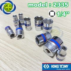 (ĐỦ SIZE) Tuýp 1/4 KINGTONY 2335 loại ngắn 6 cạnh màu trắng