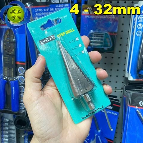 Mũi khoan tháp thẳng đuôi lục giác 4-32mm L+R+T LRT-KT03