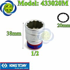 (ĐỦ SIZE) Tuýp 1/2 KINGTONY 4330 loại ngắn 12 cạnh màu trắng