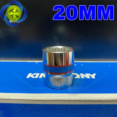 Tuýp trắng ngắn 12 cạnh Kingtony 3330xx chuôi 3/8 (size lẻ từ 6-24mm)