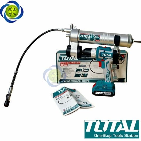 Dụng cụ bơm mỡ bò TOTAL TGULI2001 có giá đỡ 400CC sử dụng cho máy siết vít